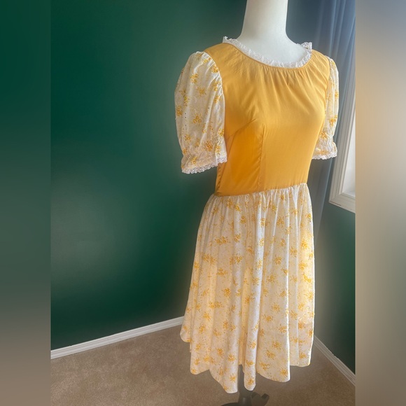 Vintage Western Prairie Boho Peasant Style Dress - Picture 5 of 10